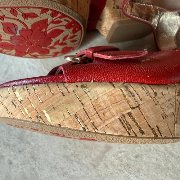 Sofft Red Wedge Sandals * Size 7.5 * EUC - Picture 7 of 8